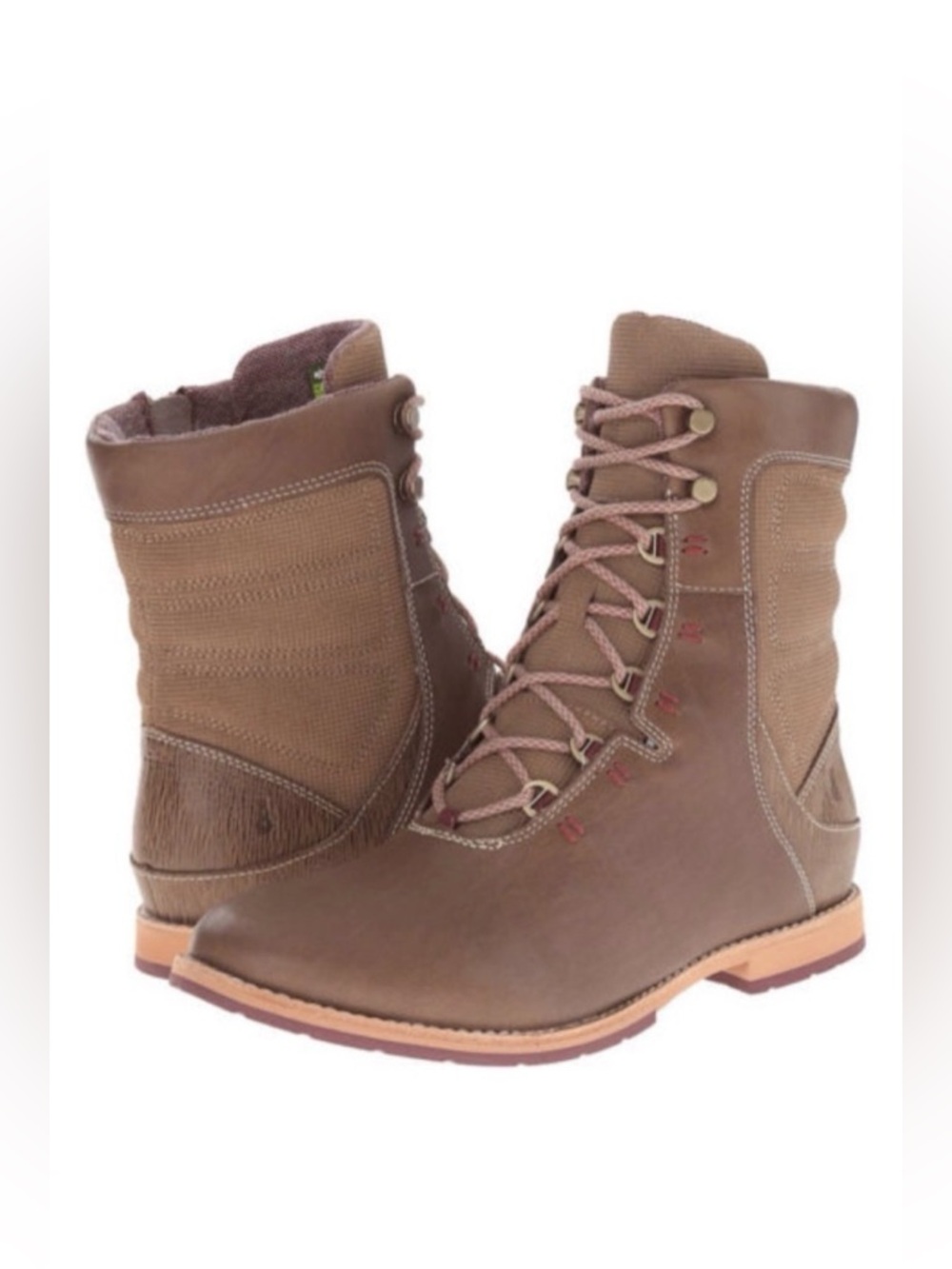 Ahnu Chenery Taupe Waterproof Leather Lace Up Hiking Boots Womens 7.5 Gorpcore